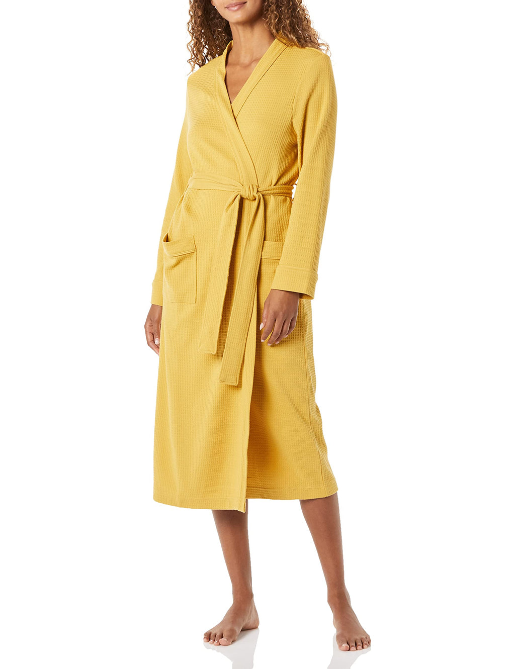 Amazon Essentials Women's Lightweight Waffle Full-Length Bath Robe (Available in Plus Size)