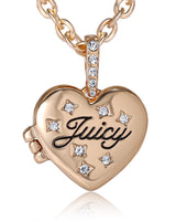 Juicy Couture Gold-Tone Logo Heart Pendant Necklace for Women
