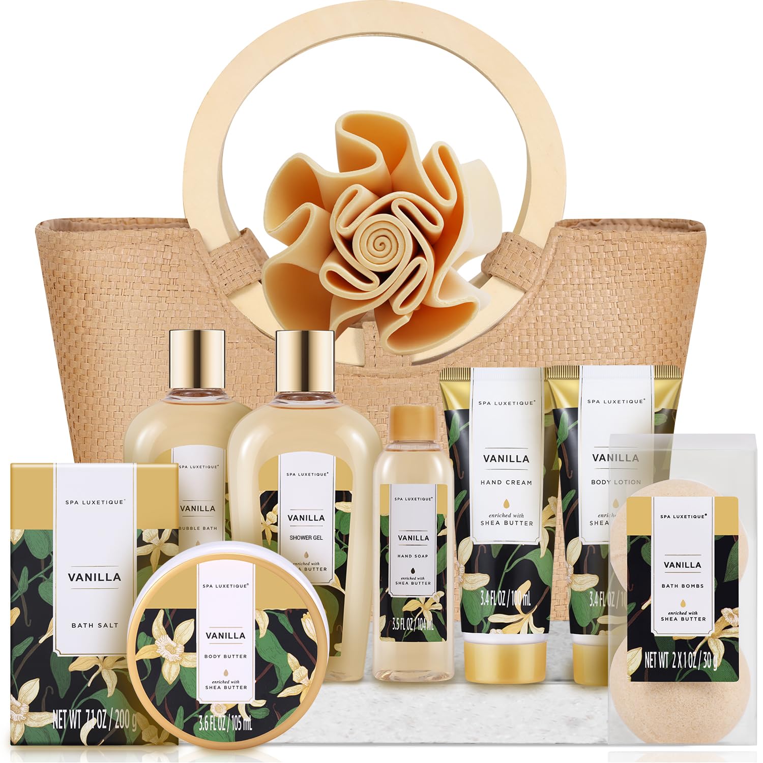 Spa Luxetique Bath Gift Set for Women – 10-Piece Home Spa Set (6 Scents)