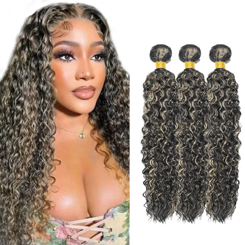YOUNGHANN Brazilian P4/613 Body Wave Human Hair Bundles – Highlight Blonde Virgin Hair