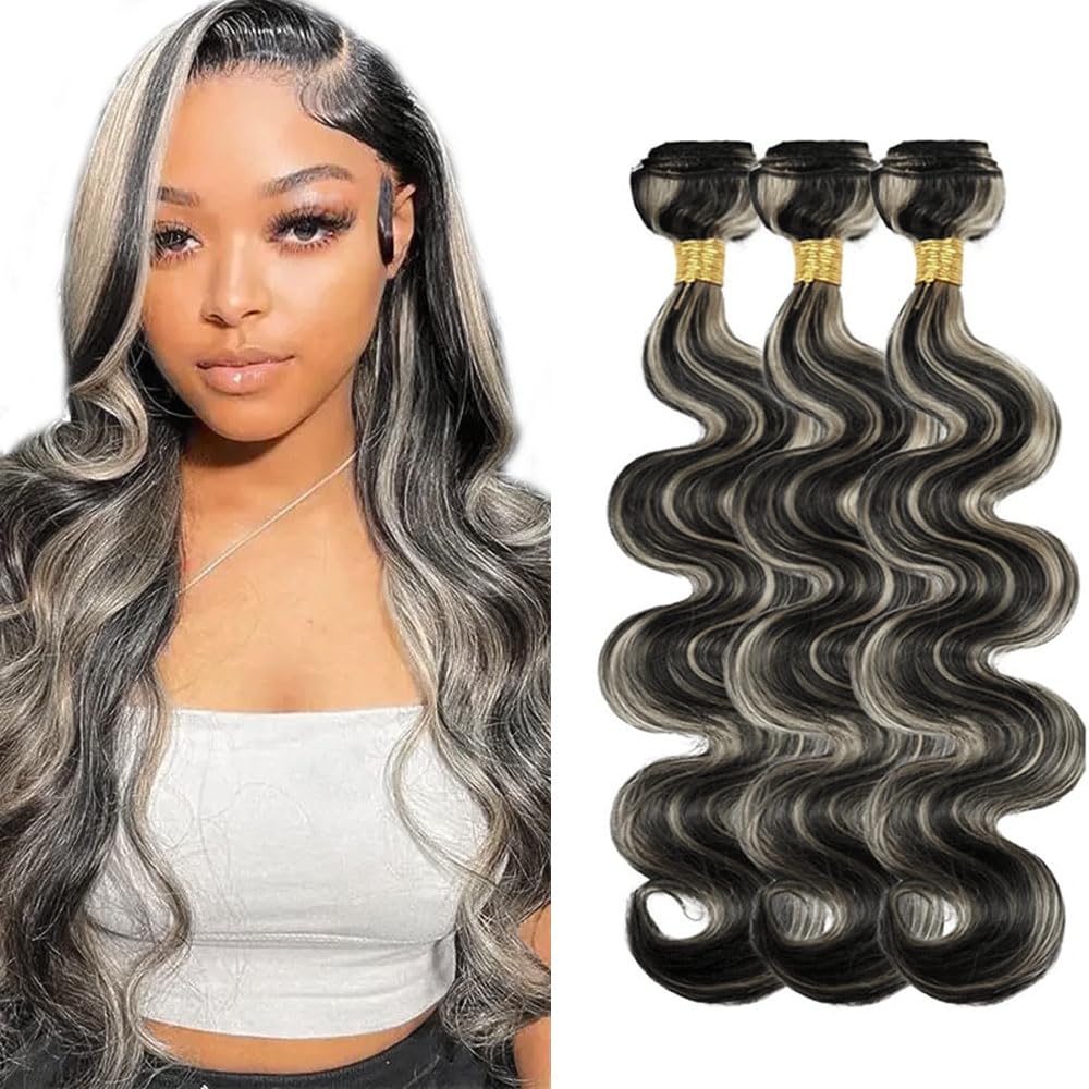YOUNGHANN Brazilian P4/613 Body Wave Human Hair Bundles – Highlight Blonde Virgin Hair