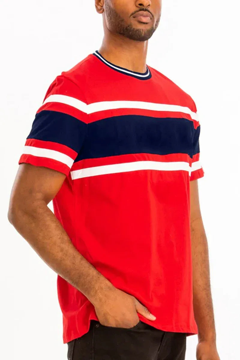 COTTON THREE STRIPE TSHIRT - Dazzling Beauty Solution