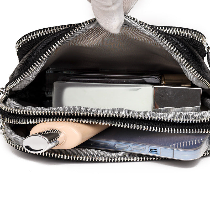 Trendy Multi-Layer Leather Crossbody – Small Square Bag (5 Colors) - Dazzling Beauty Solution