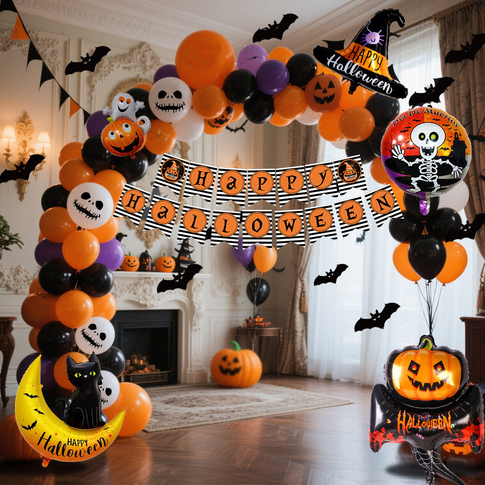 Halloween Hanging Flag Balloon Set Party Decoration Supplies - Dazzling Beauty Solution