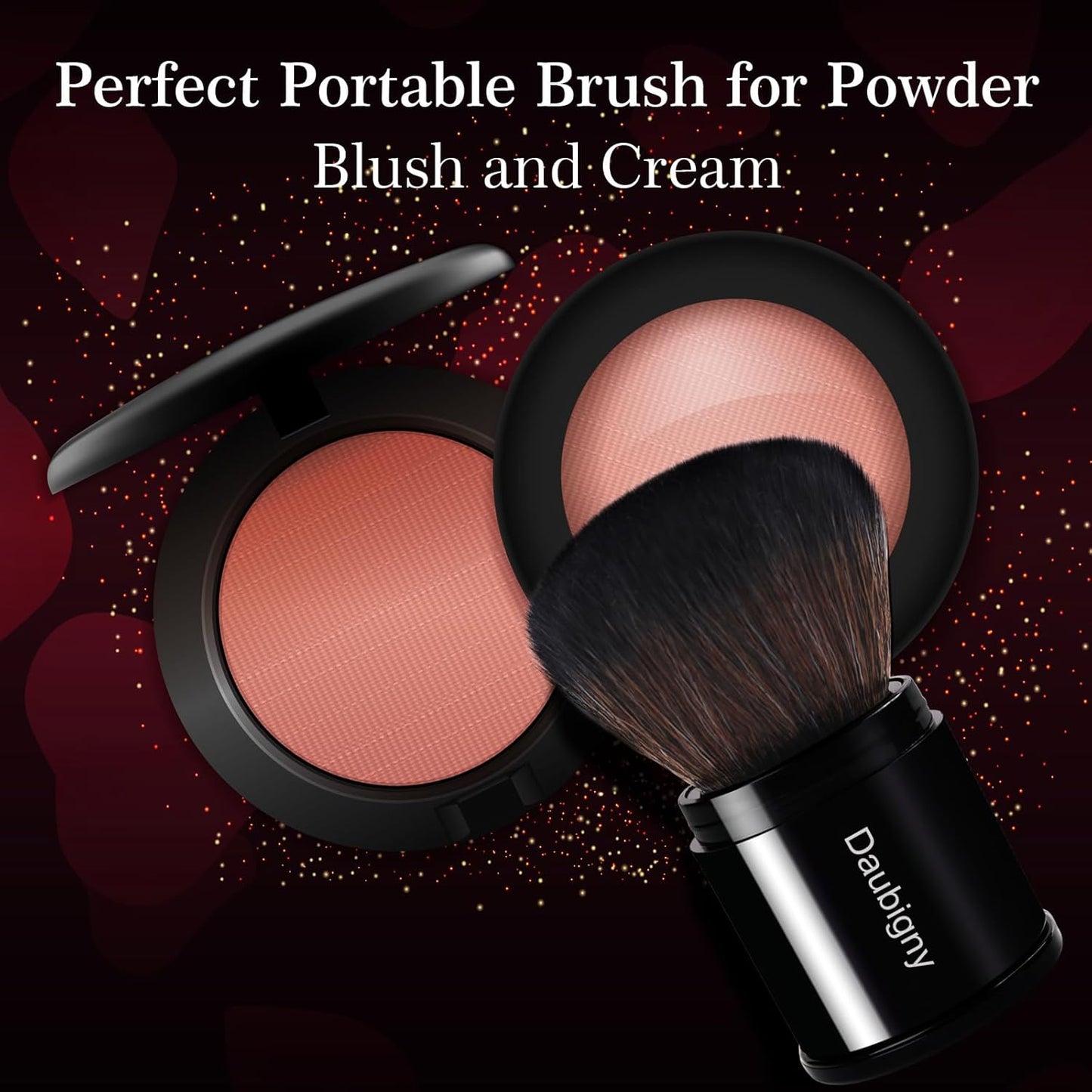 Retractable Kabuki Makeup Brush, Powder Brushes Foundation Travel Foundation Brush for Blush Bronzer & Powder…
