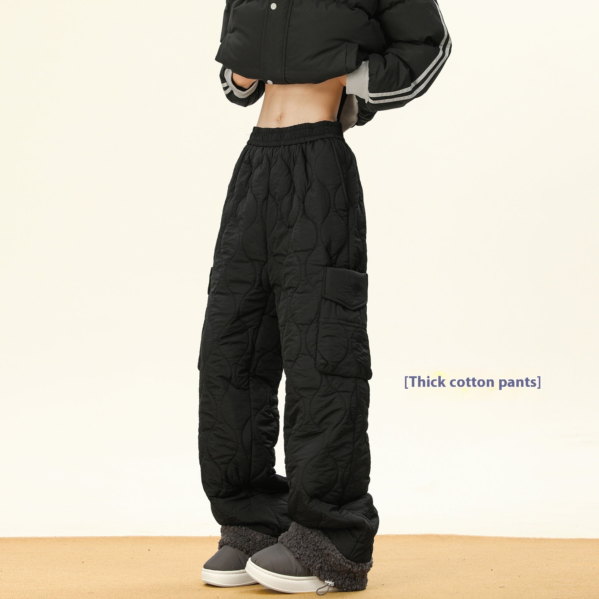 Men’s Winter Cotton Straight Pants - Dazzling Beauty Solution