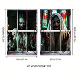 3D Holiday Window Cover Witch Halloween Window Cover - Dazzling Beauty Solution