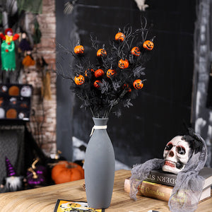 Halloween Decorations Black Horror Pumpkin Twig Cutting Bouquet - Dazzling Beauty Solution