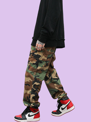 Men’s Camouflage Low-Waist Canvas Pants - Dazzling Beauty Solution