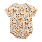 Baby Boys Girls Bodysuits Summer Cotton Toddler Clothes Cartoon Unisex Short Sleeve