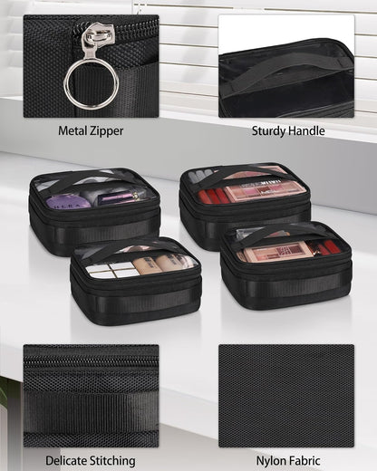 Makeup Brush Bag Extra Large Makeup Brush Case with 4 Small Bags Professional Makeup Artist Brush Holder Stand up Organizer for Travel with Adjustable Dividers and Shoulder Strap