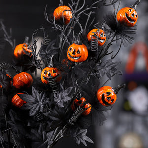 Halloween Decorations Black Horror Pumpkin Twig Cutting Bouquet - Dazzling Beauty Solution