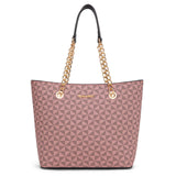 Montana West Women's Chain Top-Handle Tote Bag | Large Capacity Vegan Leather Handbag | 90-Day Warranty