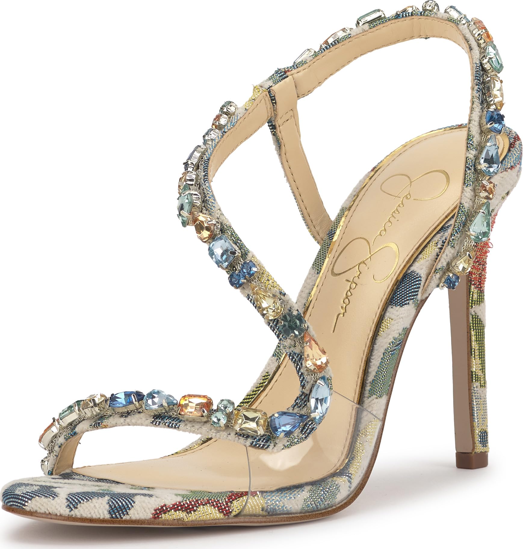 Jessica Simpson Jaycin High Heel Sandal | Satin Slip-On | Sizes 5–9.5
