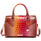 Women's Crocodile-Embossed Tote Bag | Vegan Leather Crossbody Purse | 23 Colors