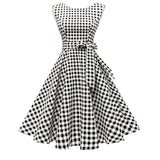 Women's Boatneck Sleeveless Swing Vintage 1950s Cocktail Dress
