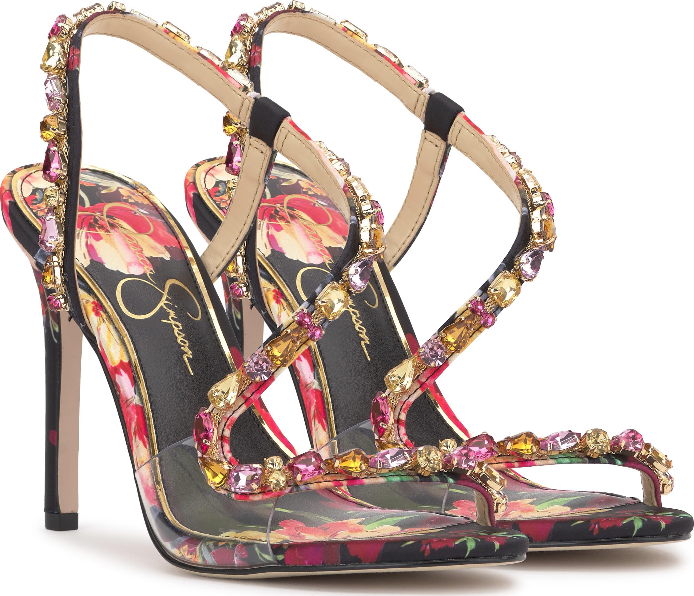 Jessica Simpson Jaycin High Heel Sandal | Satin Slip-On | Sizes 5–9.5