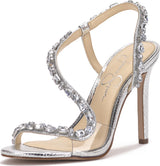 Jessica Simpson Jaycin High Heel Sandal | Satin Slip-On | Sizes 5–9.5