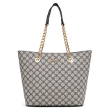 Montana West Women's Chain Top-Handle Tote Bag | Large Capacity Vegan Leather Handbag | 90-Day Warranty
