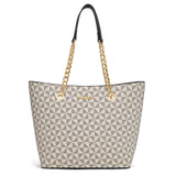 Montana West Women's Chain Top-Handle Tote Bag | Large Capacity Vegan Leather Handbag | 90-Day Warranty