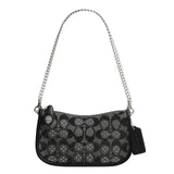 Crystal Signature Jacquard Swinger 20 with Chain Strap