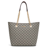 Montana West Women's Chain Top-Handle Tote Bag | Large Capacity Vegan Leather Handbag | 90-Day Warranty