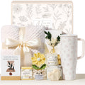 Qinline Luxury Spa Gift Set for Women – 10-Piece Self-Care Box with Blanket, Tumbler & Affirmation Cards
