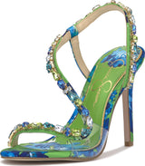 Jessica Simpson Jaycin High Heel Sandal | Satin Slip-On | Sizes 5–9.5