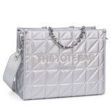 Chinllo Women's Quilted Tote Bag | Top Handle Satchel with Shoulder Strap | S, M, L