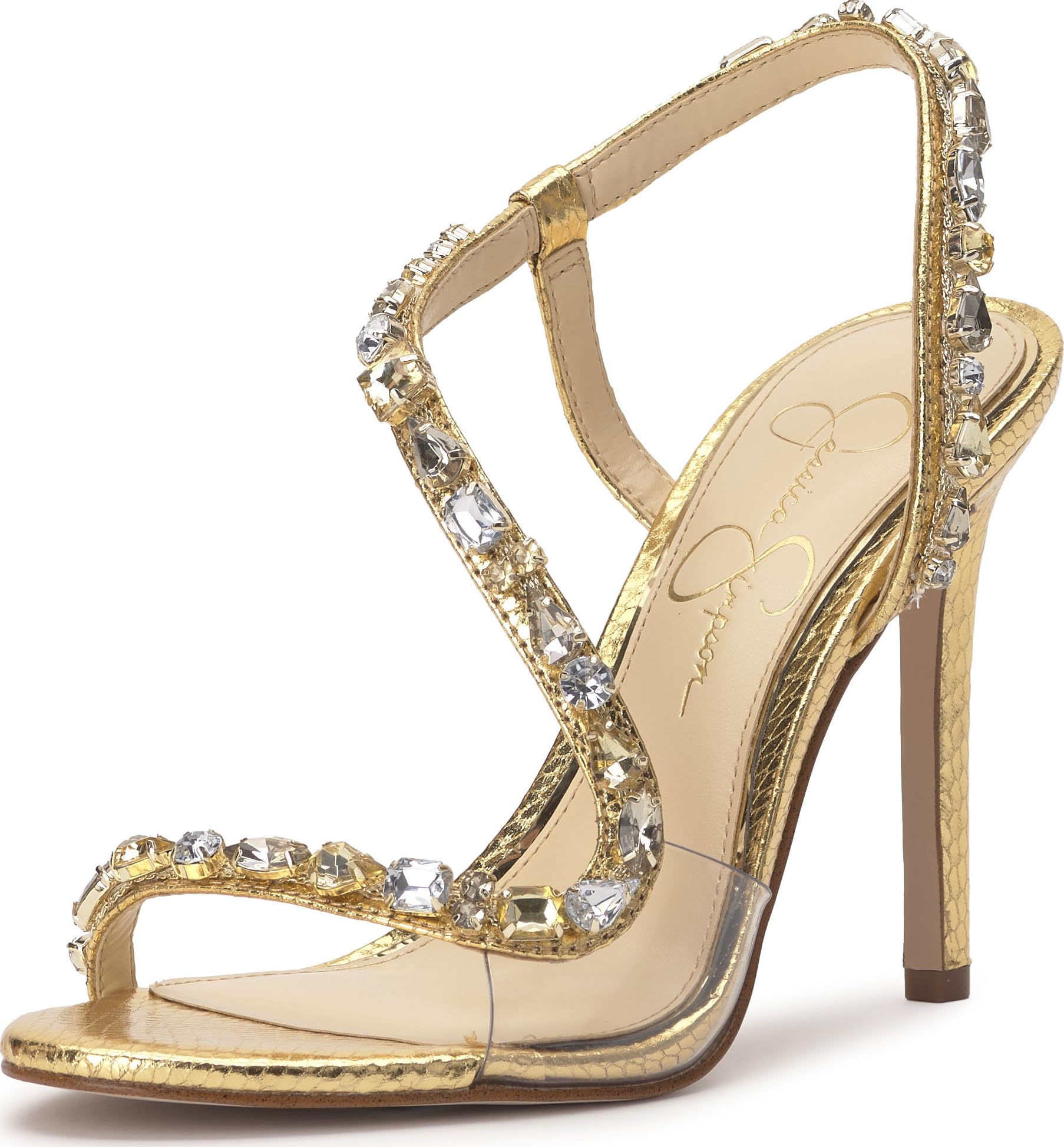 Jessica Simpson Jaycin High Heel Sandal | Satin Slip-On | Sizes 5–9.5