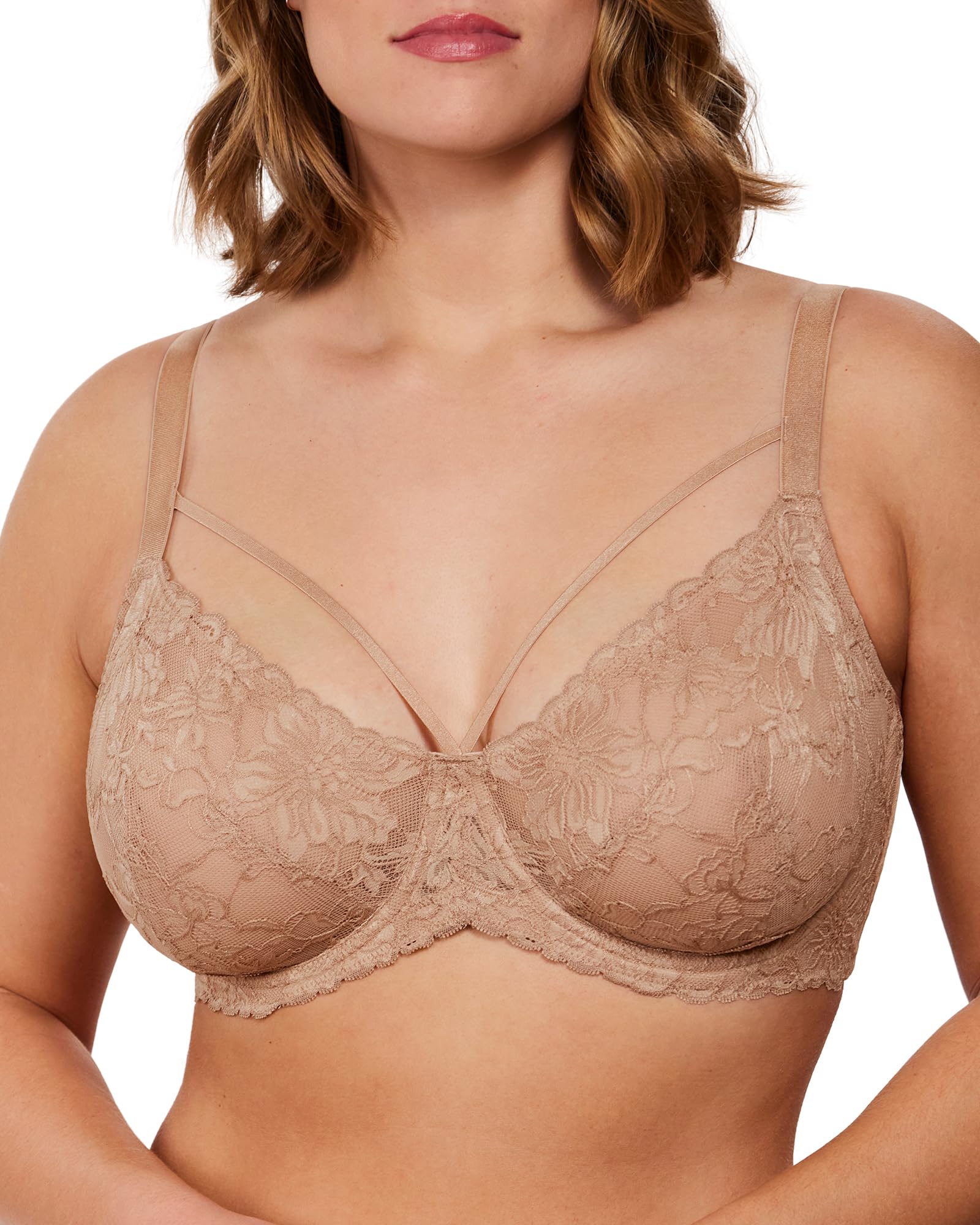 HSIA Minimizer Bras for Women Unlined Underwire Lace Bras for Large Breasts