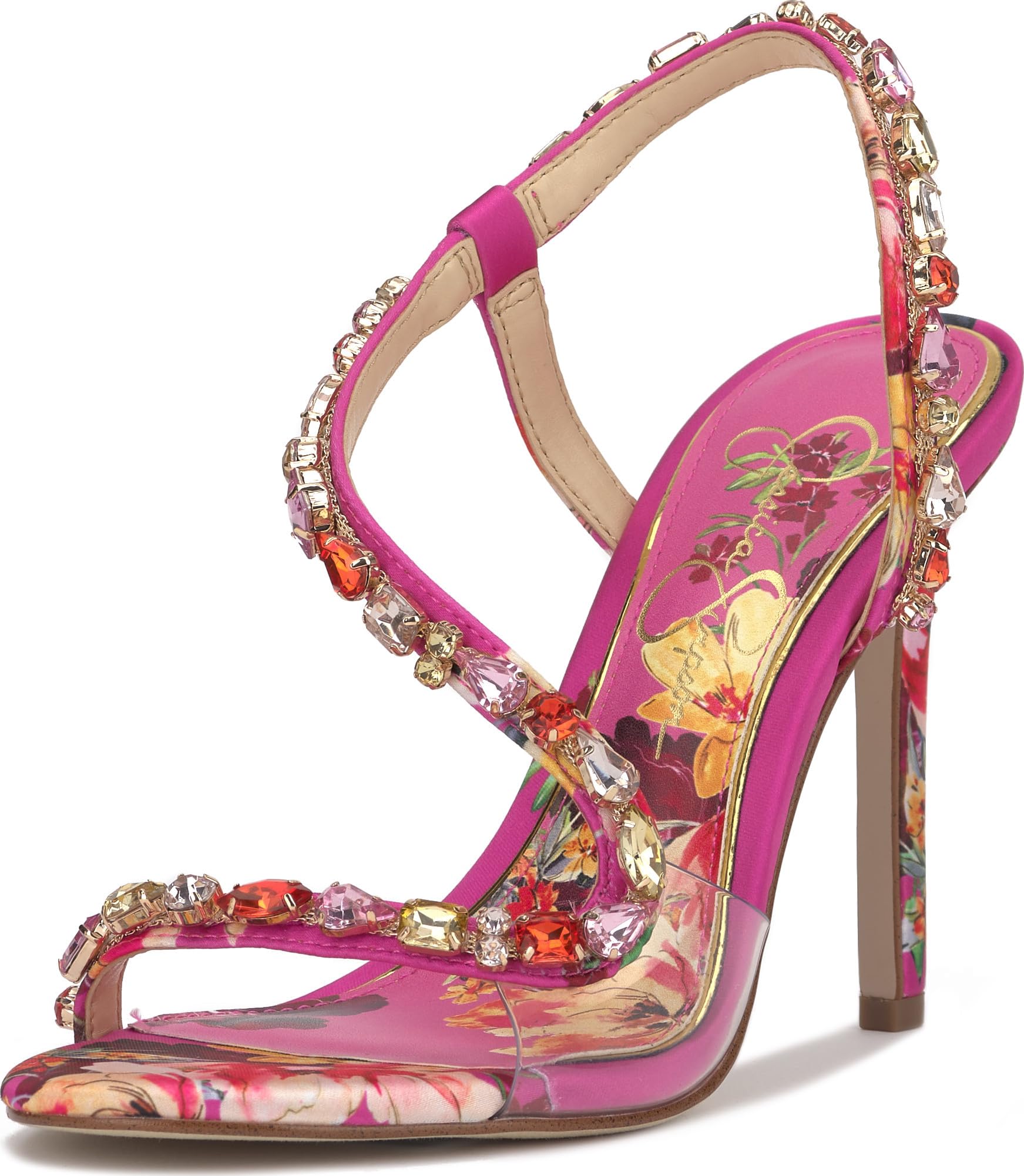 Jessica Simpson Jaycin High Heel Sandal | Satin Slip-On | Sizes 5–9.5