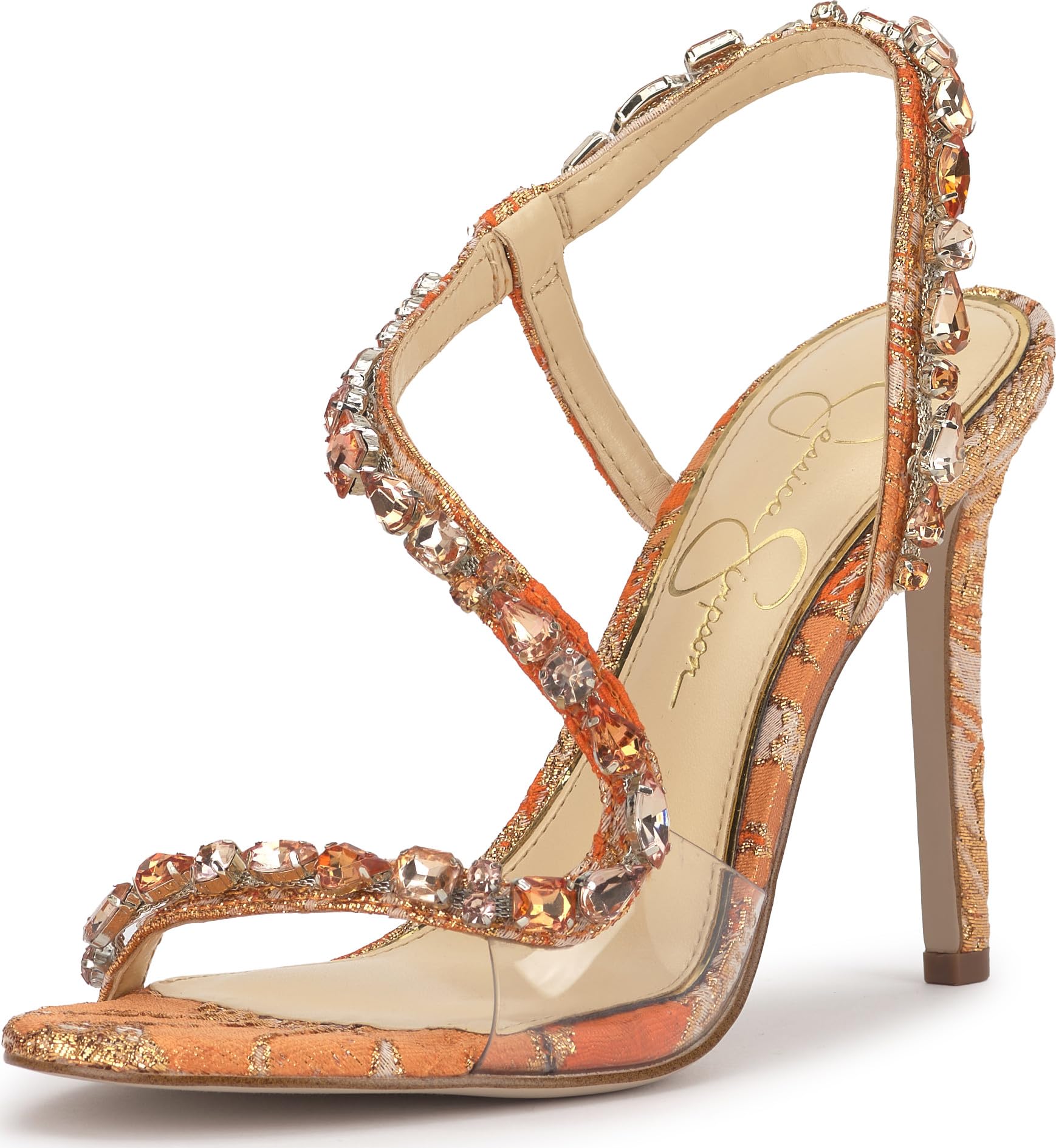 Jessica Simpson Jaycin High Heel Sandal | Satin Slip-On | Sizes 5–9.5