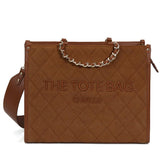 Chinllo Women's Quilted Tote Bag | Top Handle Satchel with Shoulder Strap | S, M, L