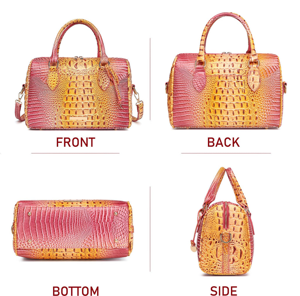 Women's Crocodile-Embossed Tote Bag | Vegan Leather Crossbody Purse | 23 Colors