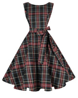 Women's Boatneck Sleeveless Swing Vintage 1950s Cocktail Dress