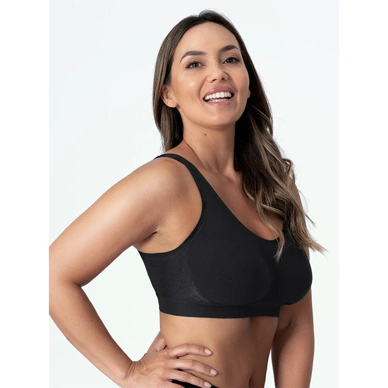 Large Size Seamless Vest Bra – Solid Color Lightweight Support - Dazzling Beauty Solution