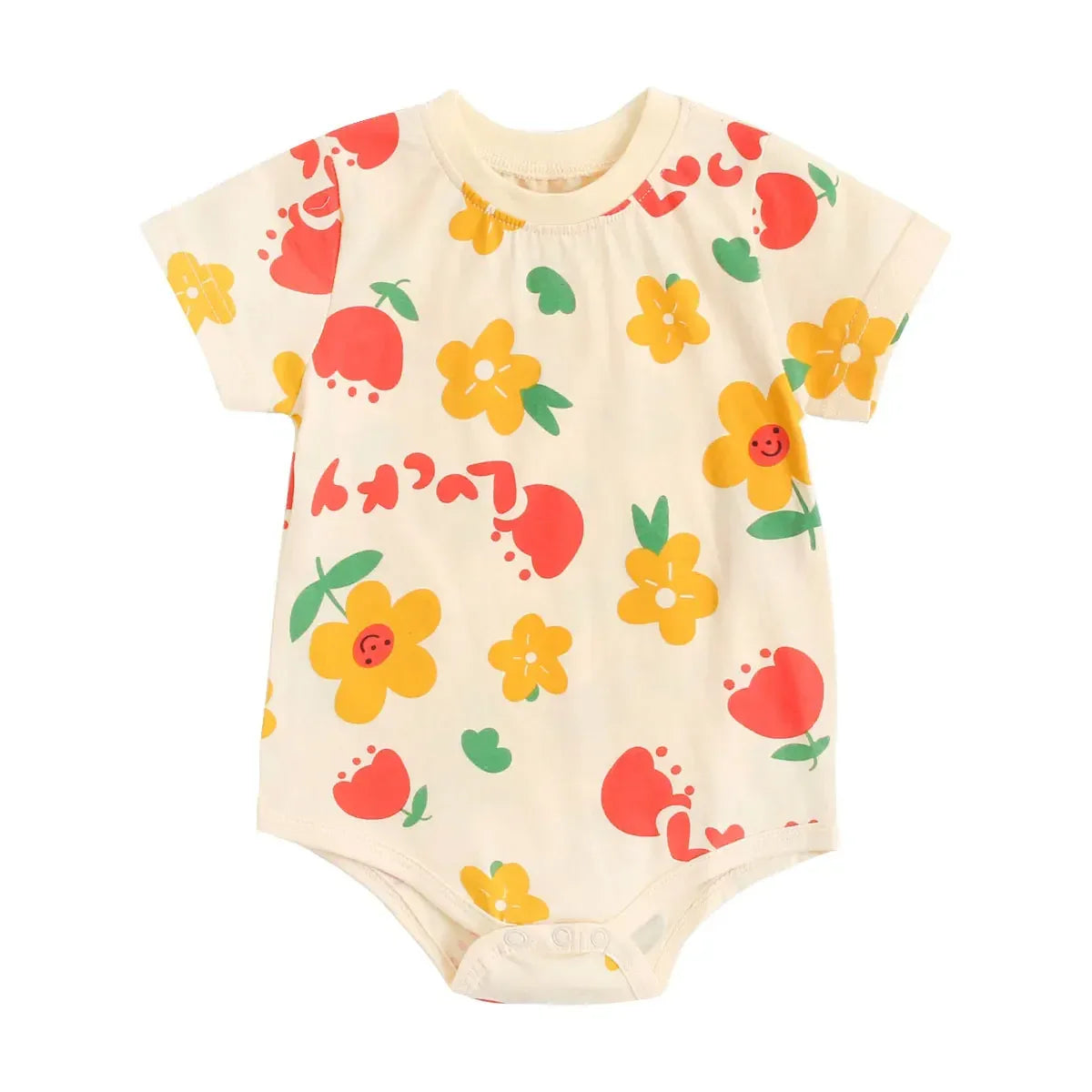 Baby Boys Girls Bodysuits Summer Cotton Toddler Clothes Cartoon Unisex Short Sleeve - Dazzling Beauty Solution