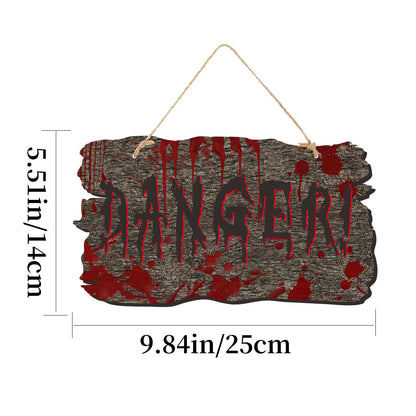 Imitation Wooden Doorplate Ghost Festival Haunted House Horror Atmosphere Decoration - Dazzling Beauty Solution