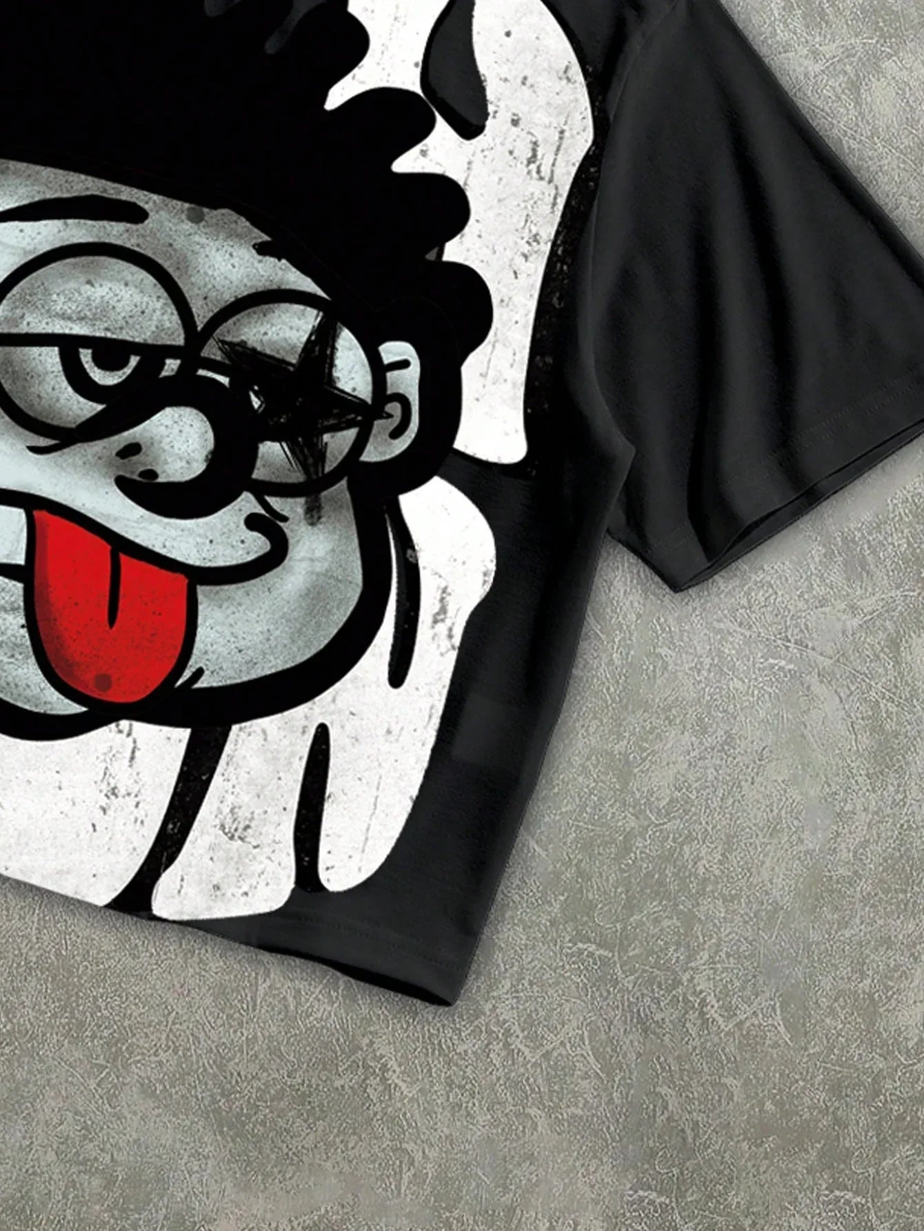 Manfinity ZONE917 plus Size plus Size Vintage Funny Graphic Print Cropped T-Shirt for Men - Dazzling Beauty Solution