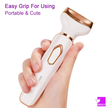 4-in-1 Electric Razor for Women – Safe, Painless & Portable Hair Removal