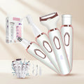 4-in-1 Electric Hair Removal Kit for Women – Bikini, Eyebrow, Nose & Facial Trimmer Set - Dazzling Beauty Solution
