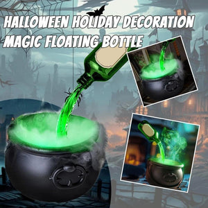 Halloween Floating Wizard Cauldron – Magic Fog Bowl with Potion Bottle & Diffuser - Dazzling Beauty Solution