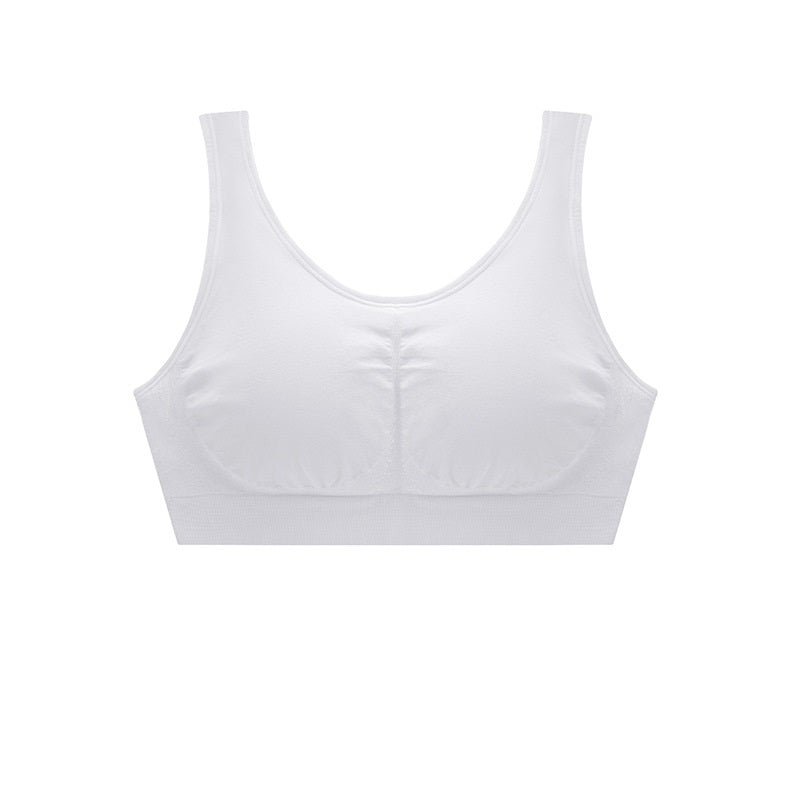 Large Size Seamless Vest Bra – Solid Color Lightweight Support - Dazzling Beauty Solution