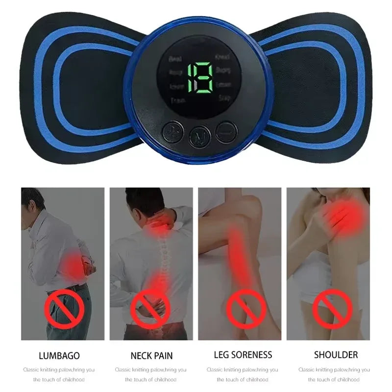 Portable EMS Muscle Massager – 8 Modes, 19 Intensity Levels - Dazzling Beauty Solution