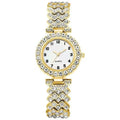 Fashion Jewelry 2pcs Luxury Fashion Women Watch Set Silver Strap Ladies Quartz Wristwatch Alloy Bracelet For Ladies Jewelry Set Clock Gift - Dazzling Beauty Solution