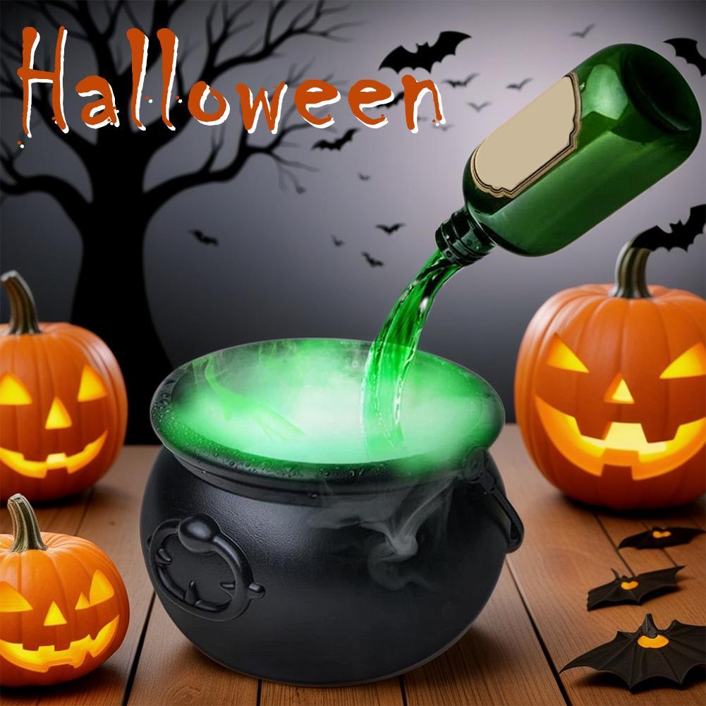 Halloween Floating Wizard Cauldron – Magic Fog Bowl with Potion Bottle & Diffuser - Dazzling Beauty Solution