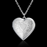Carved Design Love Necklace Personalized Heart-shaped Photo Frame Pendant Necklace For Women Family Jewelry For Valentine's Day - Dazzling Beauty Solution