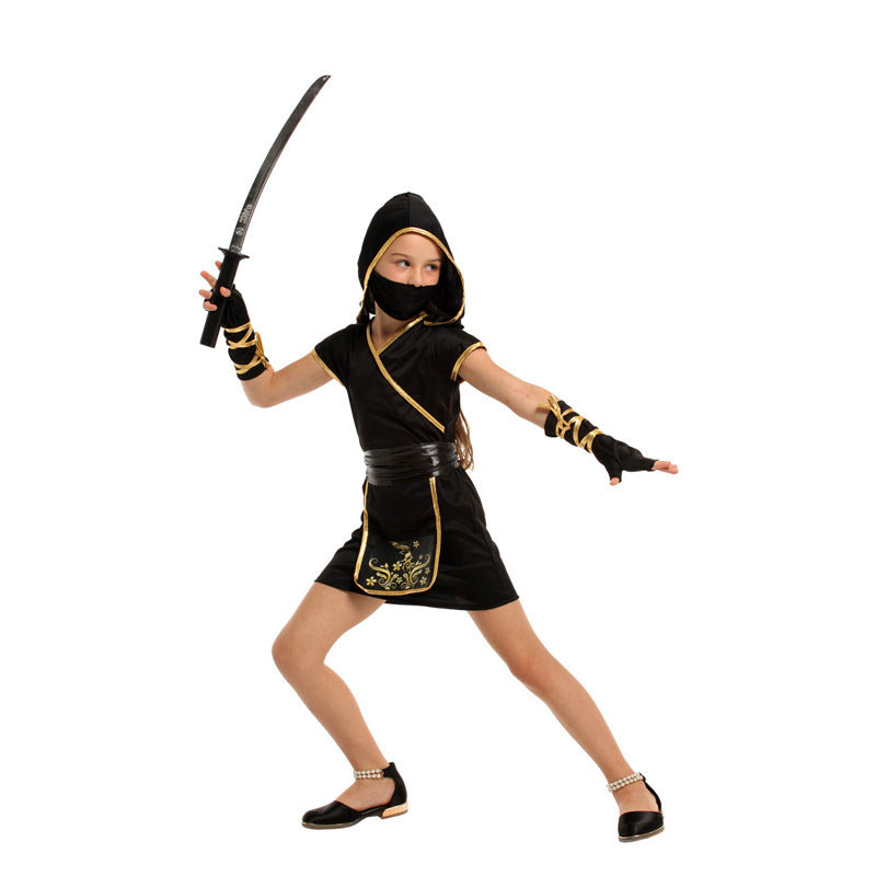 Girls’Ninja Halloween Costume Kids 2-Piece Outfit Set - Dazzling Beauty Solution