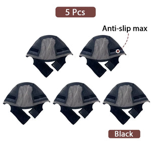 Wig Cap with Grip Band for Keeping Wigs in Place, More Full Cap-Wide Transparent Lace for Lace Front Wigs